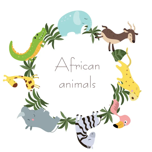 Animales salvajes africanos — Archivo Imágenes Vectoriales