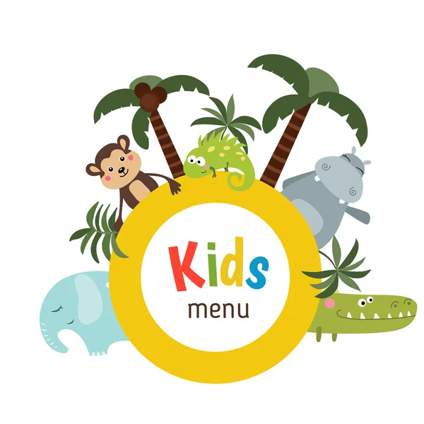 Menu enfants design — Image vectorielle