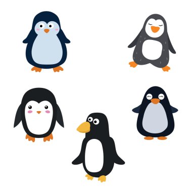 Çizgi film penguenleri.
