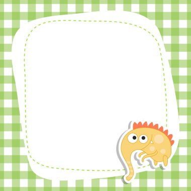 Çizgi filmdeki komik canavarlı tebrik kartı. Vektör arkaplanı. Mutlu Cadılar Bayramı.