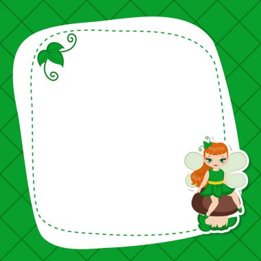 Tatlı perili tebrik kartı. Vektör arkaplanı.