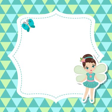 Tatlı perili tebrik kartı. Vektör arkaplanı.