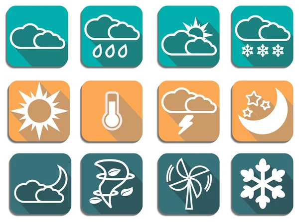 Weather Icons Set. — Stock Vector