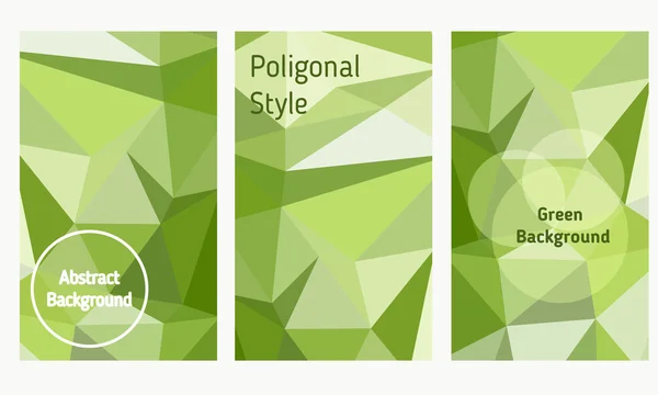 Vektorový soubor brožur a letáků v polygonální stylu. — Stockový vektor