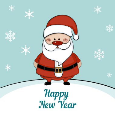 Noel Baba 'yla Noel kartı.