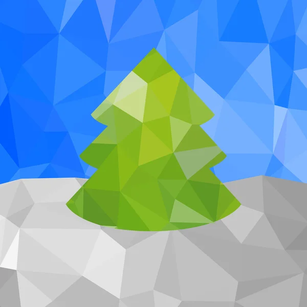 Arbre de Noël. Style polygonal . — Image vectorielle