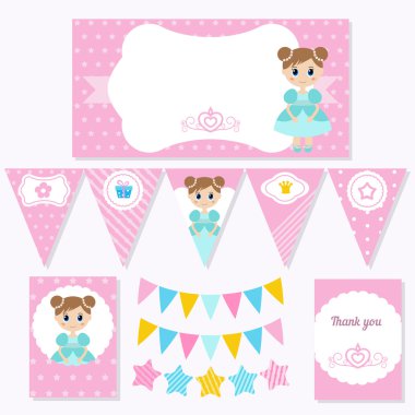 Princess Birthday party. vector