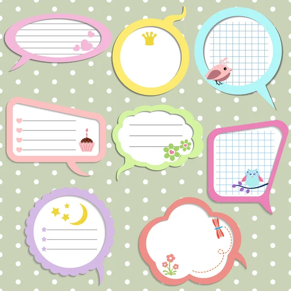 Set of colorful speech bubbles. — Stock Vector