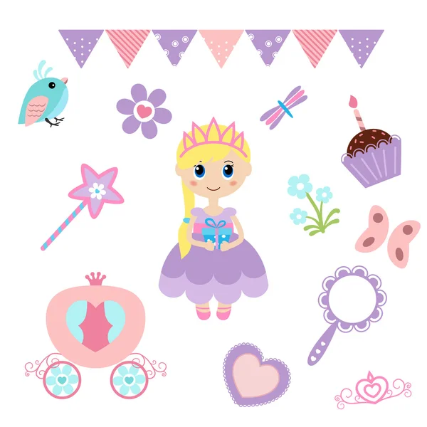 Éléments de conception Princesse — Image vectorielle