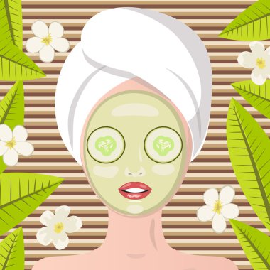 Spa terapisi. Yüz masajı