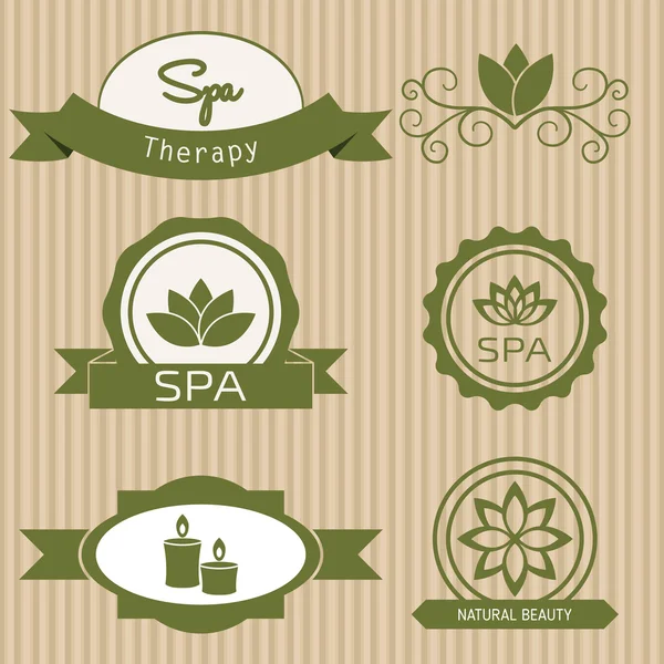 Ensemble d'éléments de design pour salon de spa . — Image vectorielle