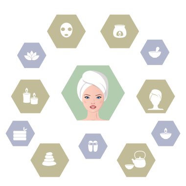 Spa kavramı. Vektör.