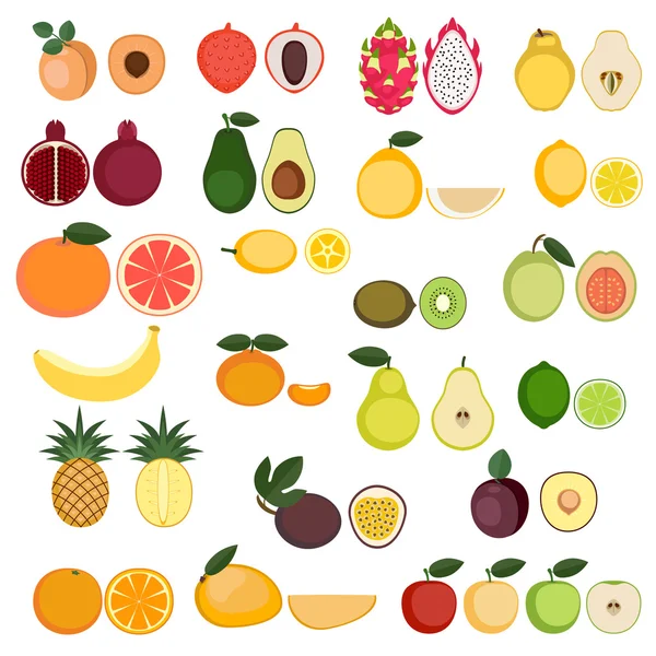 Collection d'icônes de fruits — Image vectorielle