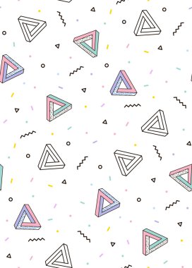 Gösterim amacıyla hipsters Memphis tarzı.