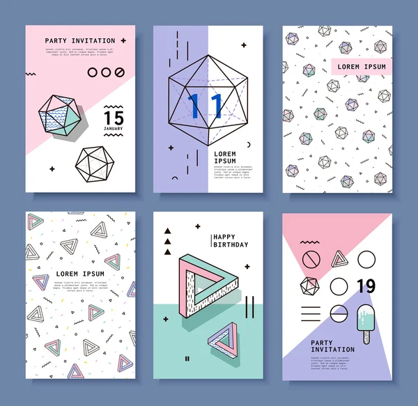  Geometrik Elemanlar Memphis ile Kartlar