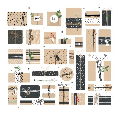 Hediyeler için tebrik kutuları