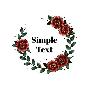 bir gül daire çizimde