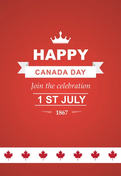 Vector kaart voor Canada Day. — Stockvector