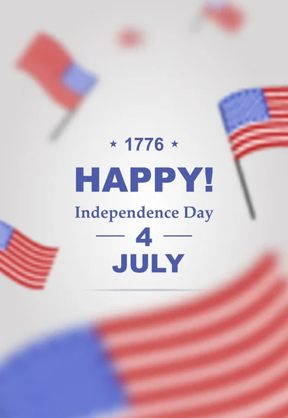 Cartel para el Día de la Independencia 4 de julio . — Vector de stock