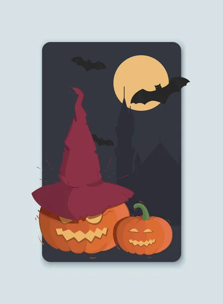 Ilustración sobre el tema de la invitación de Halloween — Vector de stock