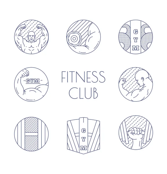 Cienka linia fitness ikon — Wektor stockowy