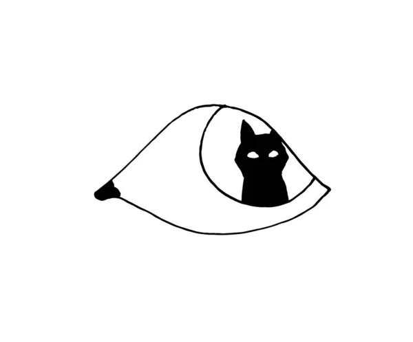 Vektorový Obrys Ilustrace Oko Které Dívá Vesmíru Emoce Očích Člověka — Stockový vektor