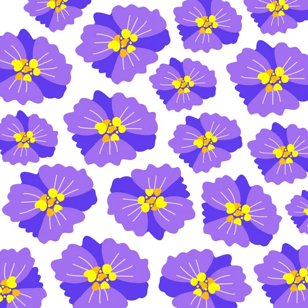 Seamless Floral Pattern Flowers Ultraviolet Color Style Natural Background Gradient — Vetor de Stock