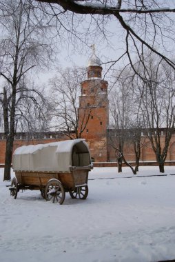 Veliky Novgorod kış manzarası