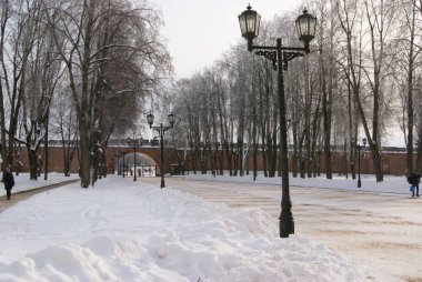 Veliky Novgorod kış manzarası