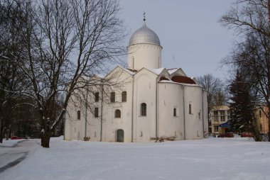 Veliky Novgorod kış manzarası