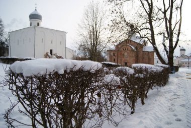 Veliky Novgorod kış manzarası