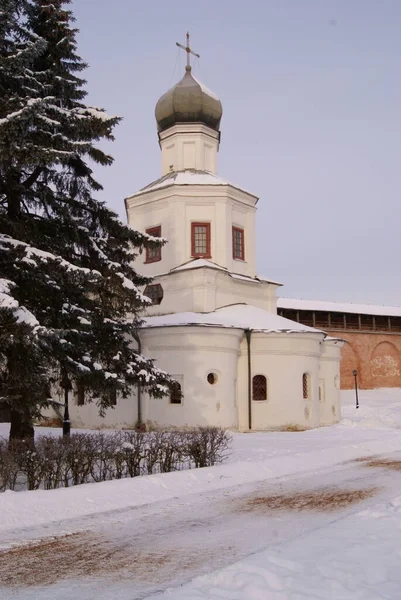 Veliky Novgorod Téli Táj — Stock Fotó