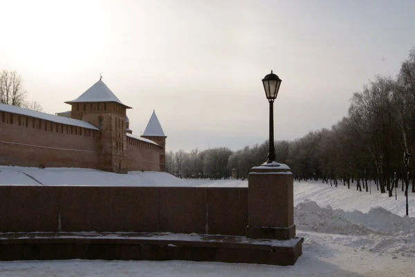 Veliky Novgorod Paisaje Invierno —  Fotos de Stock
