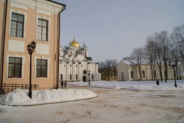 Veliky Novgorod Vinterlandskap — Stockfoto