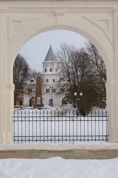 ベリキー ノヴゴロドの冬の風景 — ストック写真
