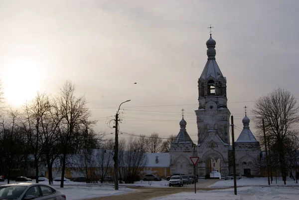 Veliky Novgorod Paisagem Inverno — Fotografia de Stock