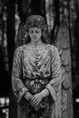 Mezarlıktaki üzgün melekler