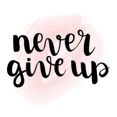 El çizilmiş harf motivasyonu ile vektör illüstrasyon 