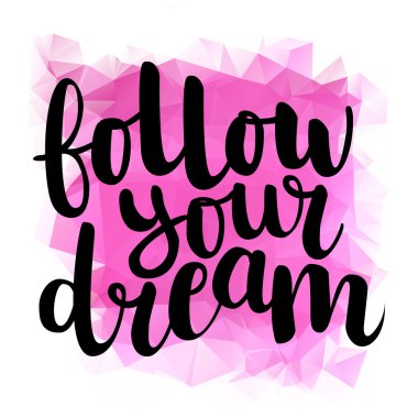 Kaligrafi elle çizilmiş mürekkep fırça yazı ilham verici quo,