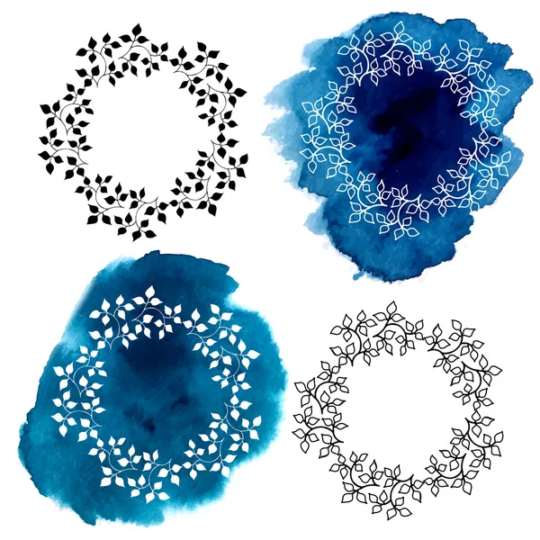 Dekoratif floral çerçeveler.