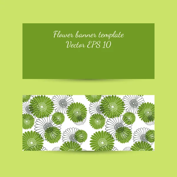 Szablon transparent z kompozycji kwiatowych w jasnych kolorach, zielonym — Wektor stockowy