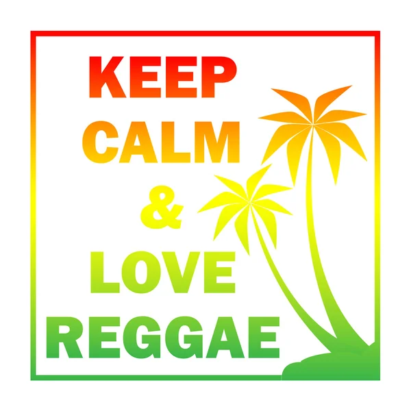 Fundo de Reggae com gradiente pulsa silhueta e citação — Vetor de Stock