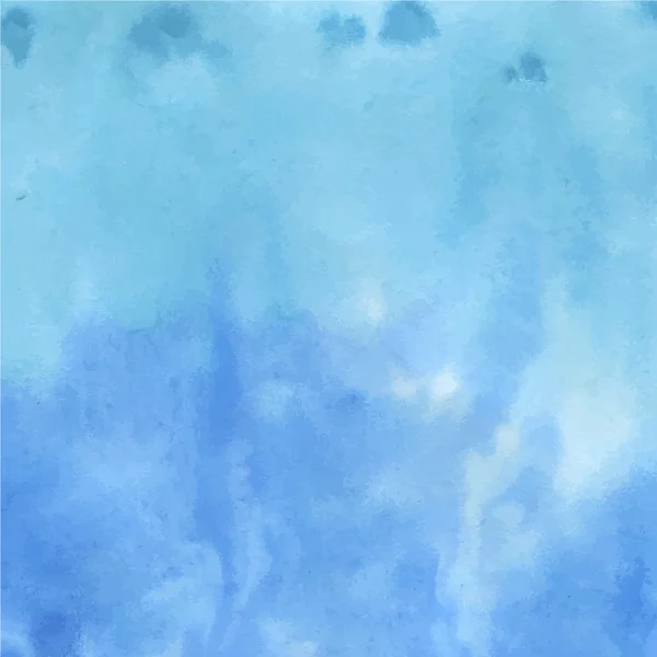 Aquarell abstrakt blauer handgezeichneter Hintergrund — Stockvektor