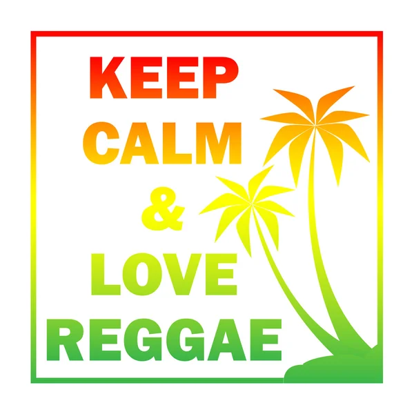 Reggae arka plan gradyan pulms siluet ve alıntı ile