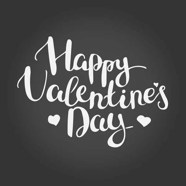 Hand drawn chalk board lettering. Valentine's day. — Stock Vector