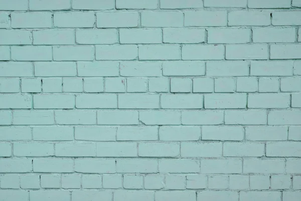 Blue teal painted brick wall background — Stock Photo, Image