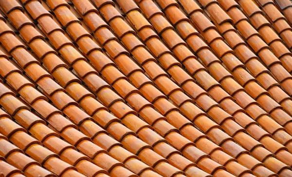 Азіатських коричневий керамічні дахом плитки текстури — стокове фото