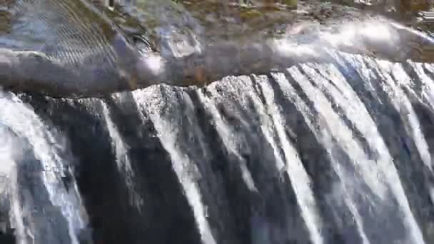 Брукський водяний потік з невеликим рифтом — стокове відео
