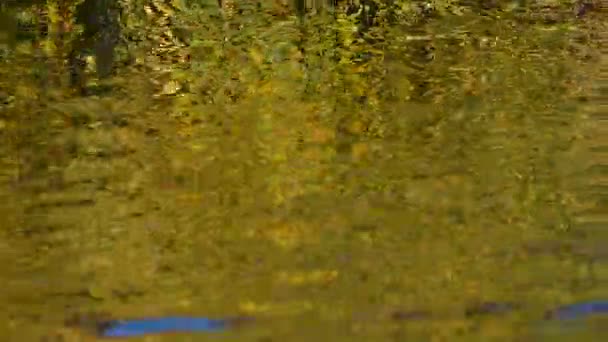 Effet zigzag des ondulations en cours d'exécution sur la surface de l'eau 