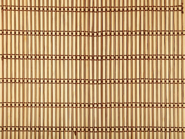 Barna bézs bambusz fa szőnyeg háttér textúra — Stock Fotó